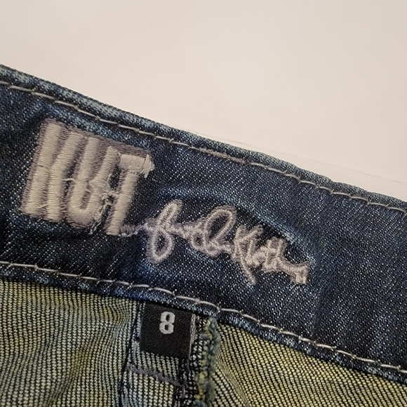 Kut From The Kloth Boot Cut Mid-Rise Dark Wash Button Flap Pocket Jean Size 8 - Picture 9 of 17